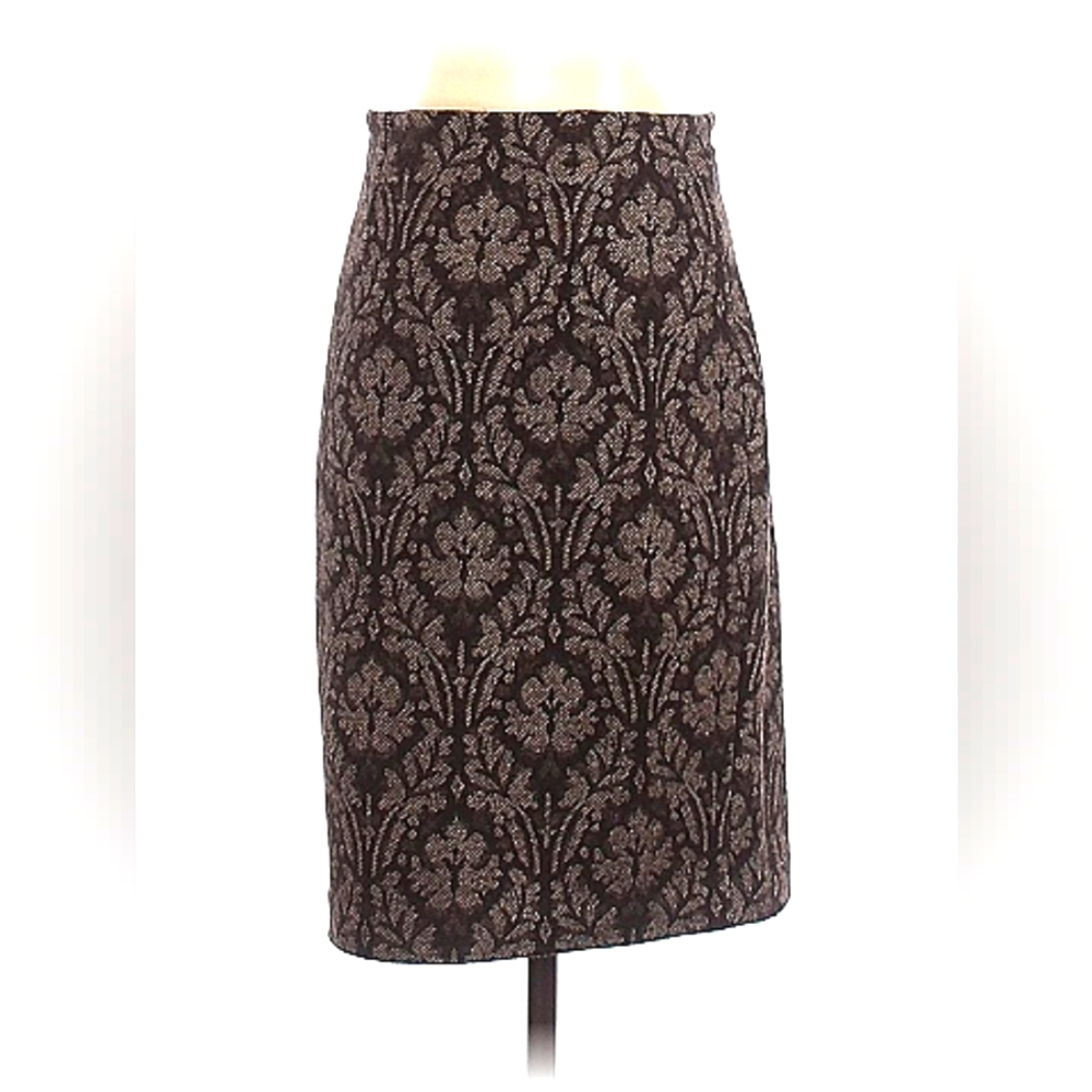 Etro Brown and Cream Pencil Skirt